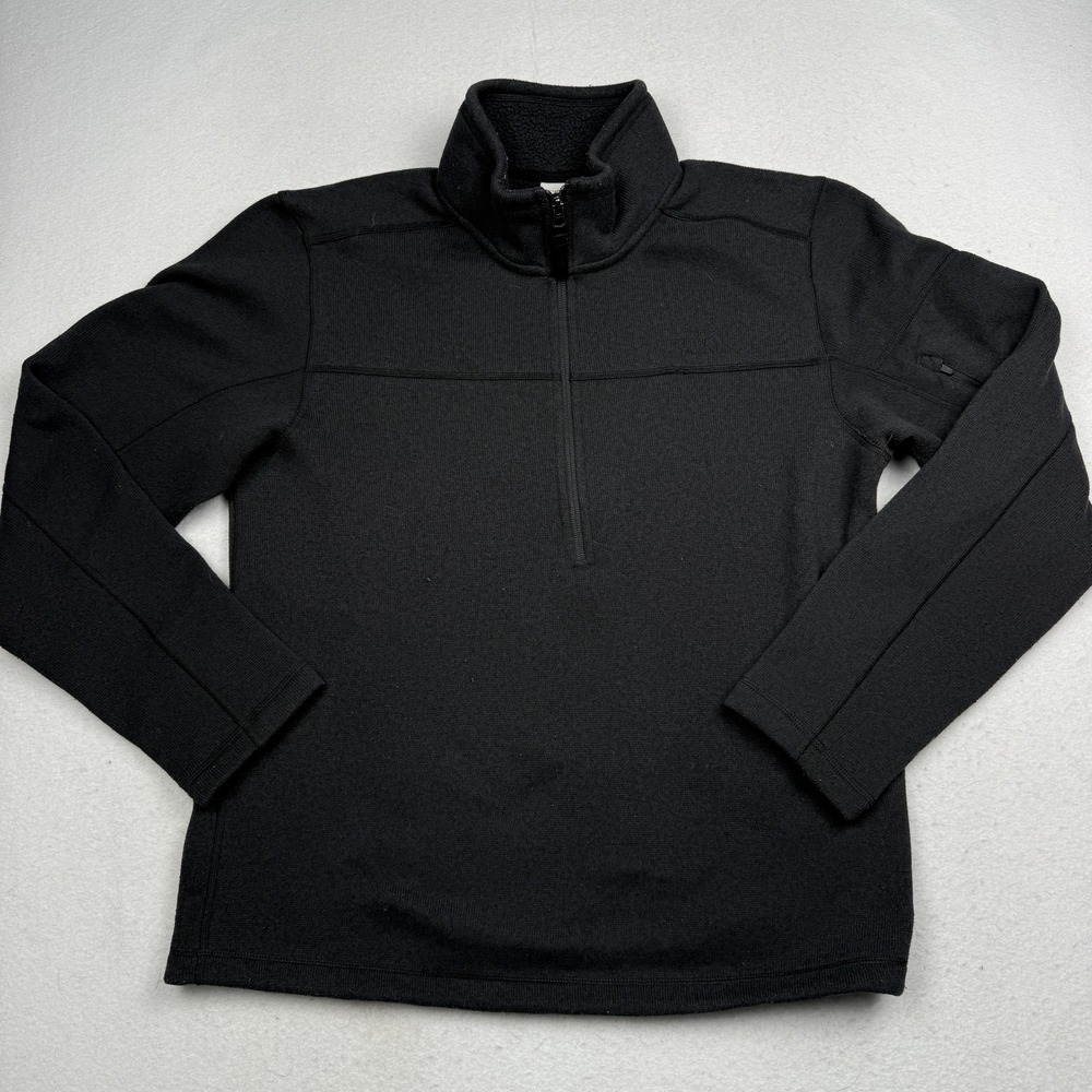 The North Face Pullover Mens Medium Gray 1/4 Zip Fleece Thermal Hiking Top